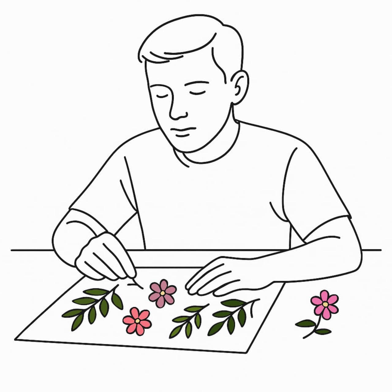 Hand printing design