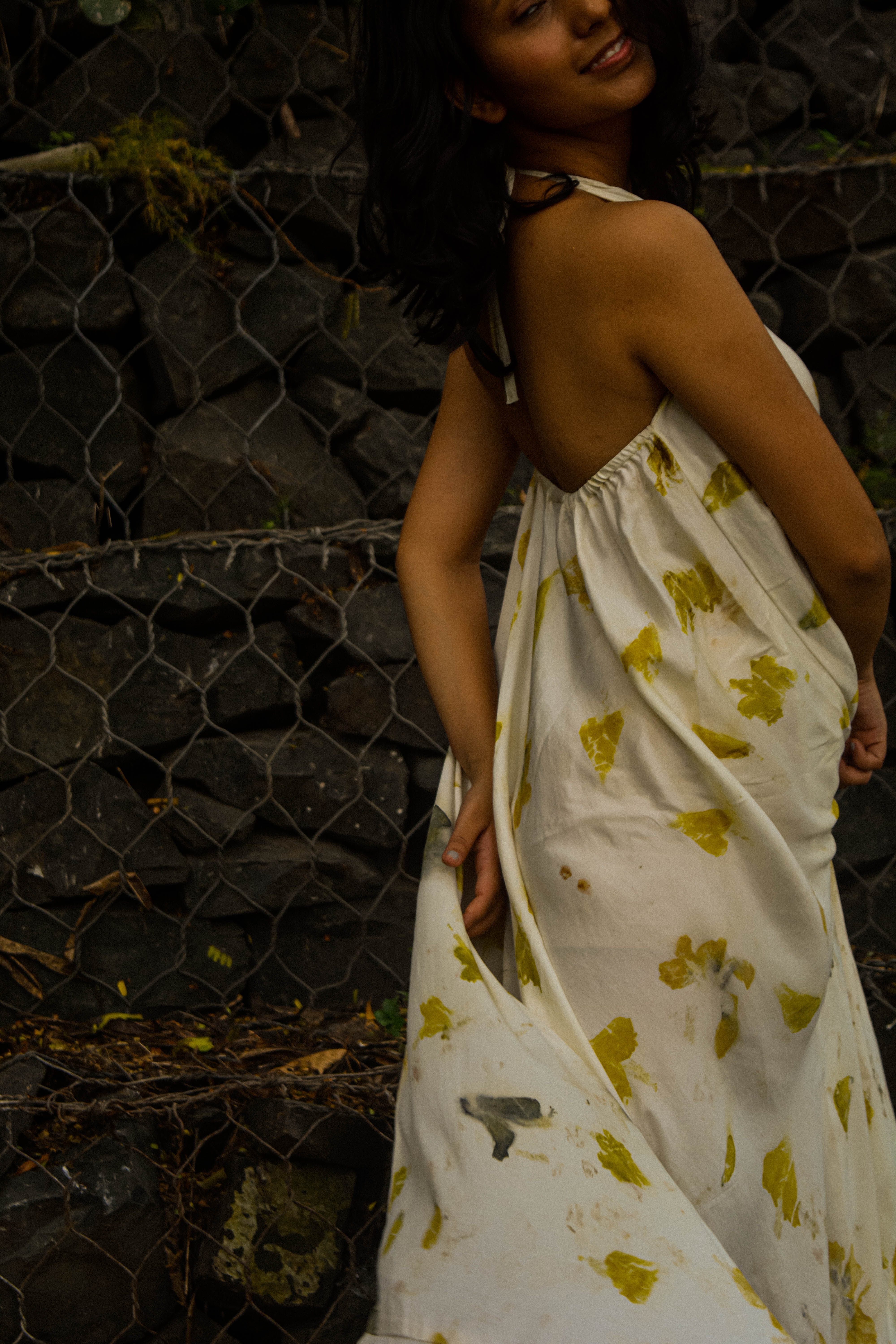 Olive Petal Swirl Dress thumbnail 3